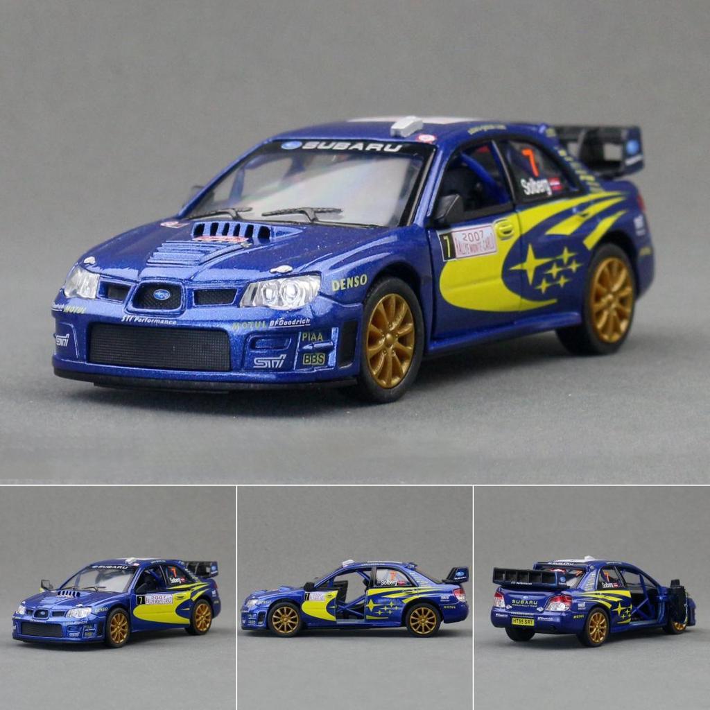 1/36 Subaru Impreza WRC Sports Car Alloy Diecast Metal Scale Model Car Miniature Car Model Static Collection Children Toy Car Vehicles