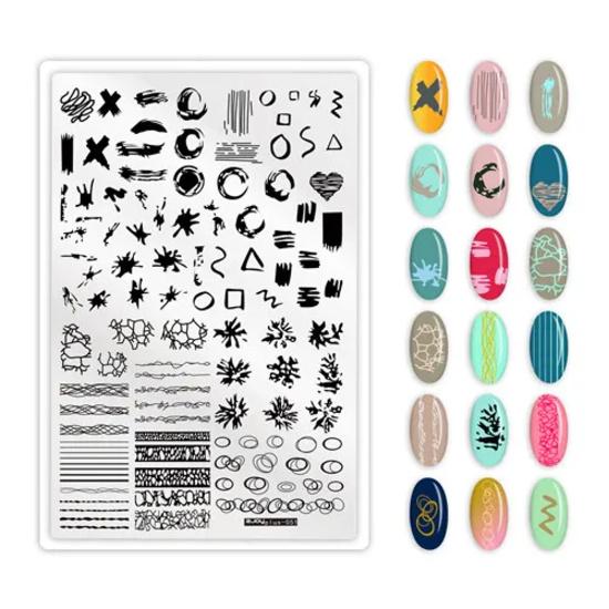 9.5X14.5см Большой размер пластины для стемпинга ногтей Цветочные/Геометрические дизайны Шаблон для нейл-арта для DIY декора ногтей 5.6см круглый штамп