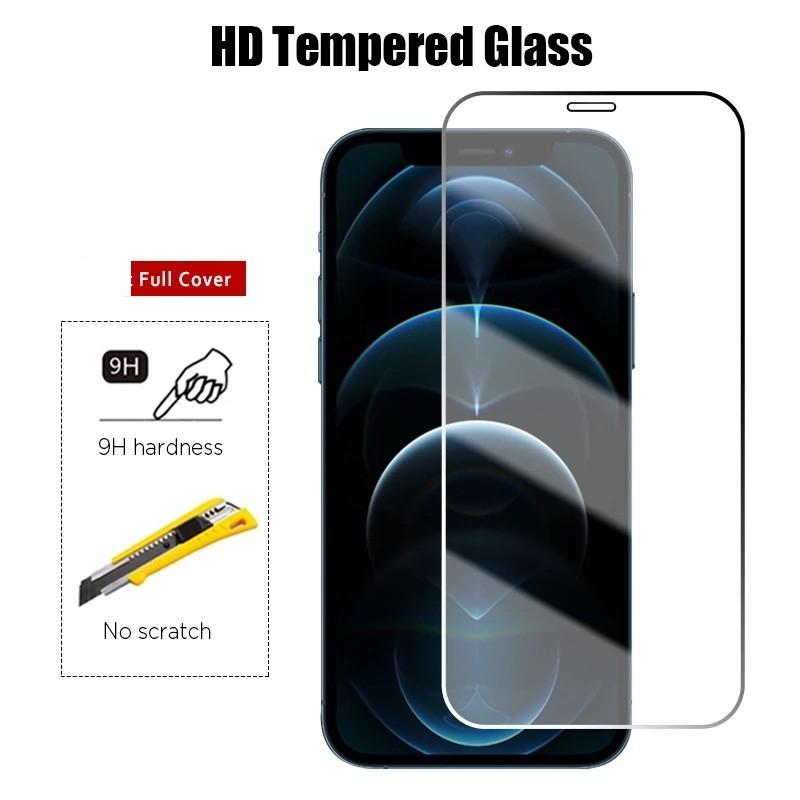 9D Полное покрытие Закаленное стекло Для iPhone 11 12 13 14 15 16 17 Pro Max 14Plus X XR XS Max iPhone 7 8 Plus 6 6S Plus 5S SE 2020 Защитное стекло чехол