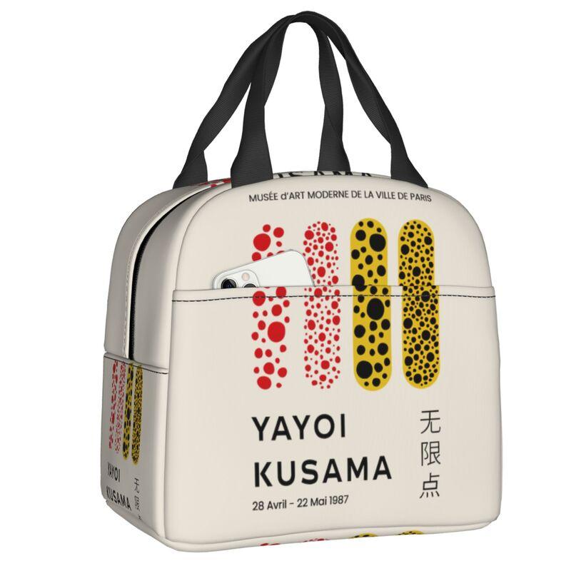 Custom Yayoi Kusama Self Portrait Lunch Bag Women Cooler Thermal Insulated Lunch Box for Children School