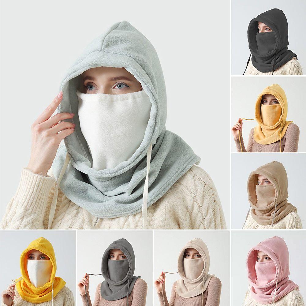 Neck Warmer Ear Protection Hat Windproof Hat Scarf Set Fashion Hooded Face Mask Outdoor