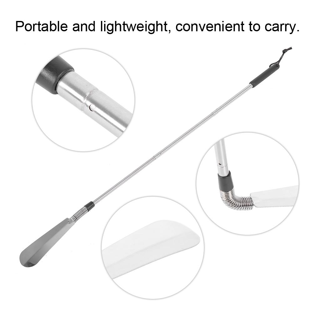 Телескопический пружинный рожок для обуви, аксессуар для обуви из нержавеющей стали, подъемник для обуви для пожилых людей