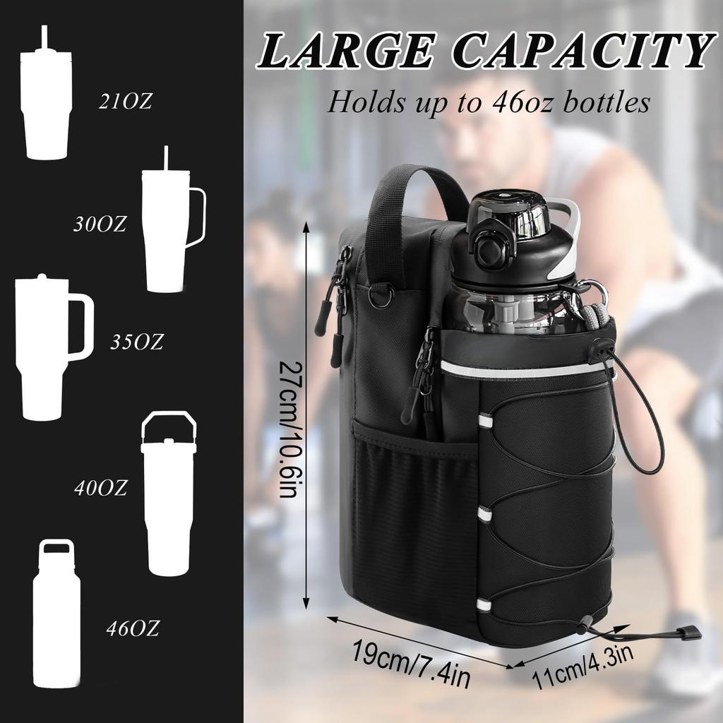 Magnetic Gym Bag Large Capacity Magnetic Carrier Bag With Phone Pocket Portable Fitness Water Bottle Pouch Accessories Organizer