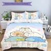 3pcs Sumikko Gurashi1 pattern bedding set duvet cover set includes duvet cover &pillowcases, perfect all season bedroom decoration & gift