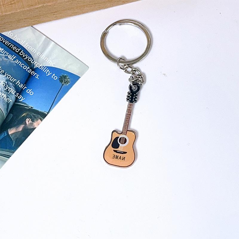 Креативный мини-брелок для ключей в виде гитары, подвеска, шарм для сумки, аксессуары, сувенир в подарок с музыкального фестиваля