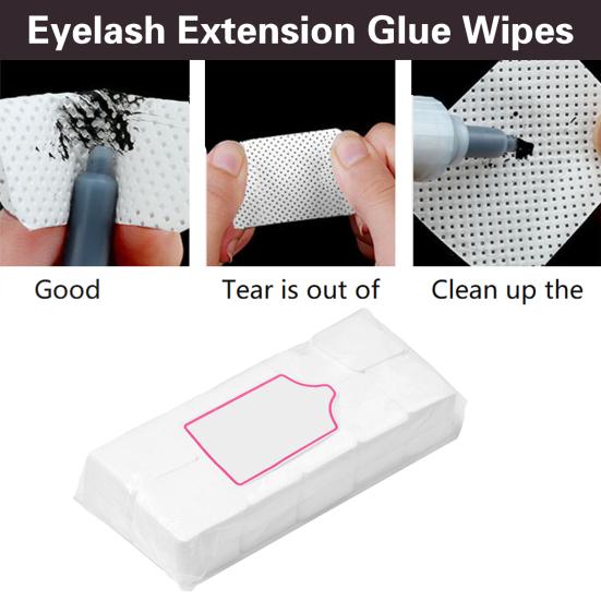 1000Pcs Lint-Free Nail Wipes Absorbent Gel Nail Polish Remover Pads Soft Glue Cleaning Wipes Eyelash Extension Gel Washing Accessories Nail Supplies