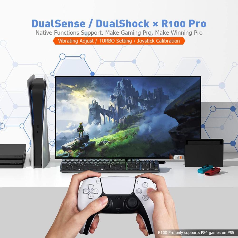 Адаптер беспроводного контроллера Bluetooth BIGBIG WON для Xbox Series X|S/Xbox One X|S/Elite Series 2/PS5/PS4/Switch Адаптеры беспроводной консоли для Windows