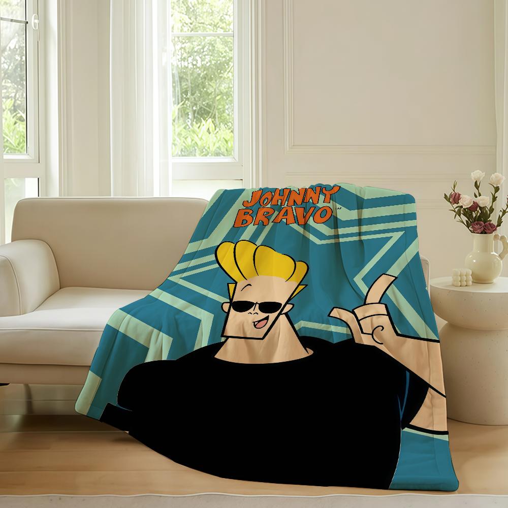 Cartoon J Johnny B Bravo Blanket For Sofa Office Bed Plane Travel Sleep Read Relax Camping Soft And Warm