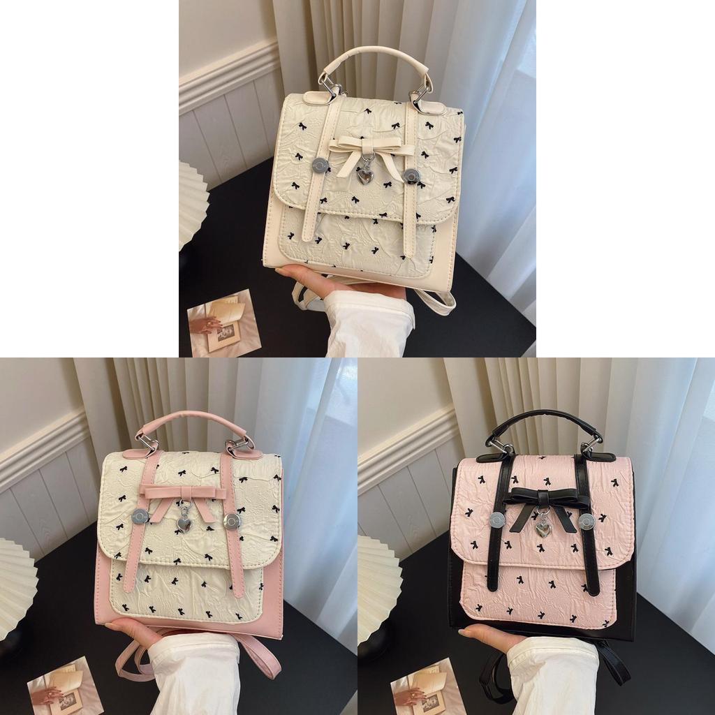 Pu Material Casual Backpack With Inner Phone Pocket For Daily Use