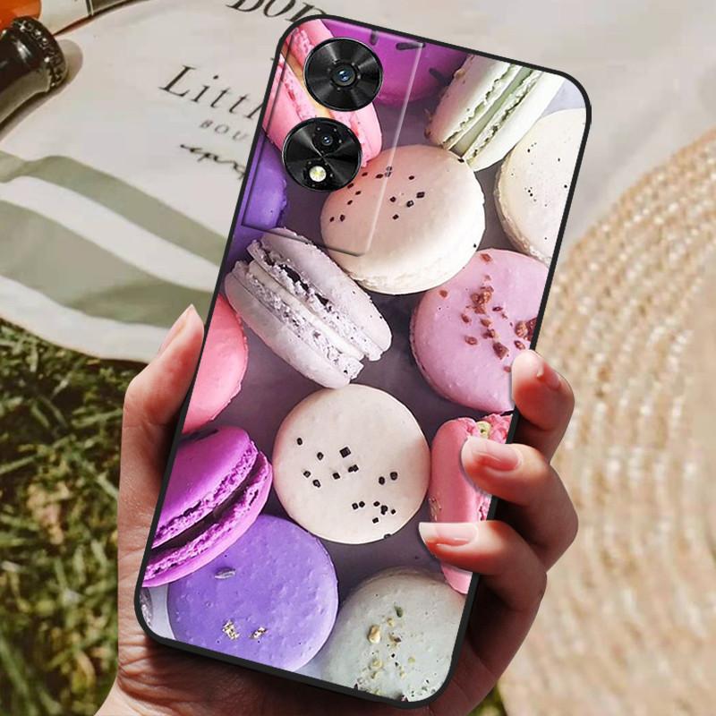 For TCL 505 Case 2024 Soft Black Silicone TPU Phone Back Cover for TCL 505 Protective Capa Funda Bumper for TCL505 Shells 6.75"