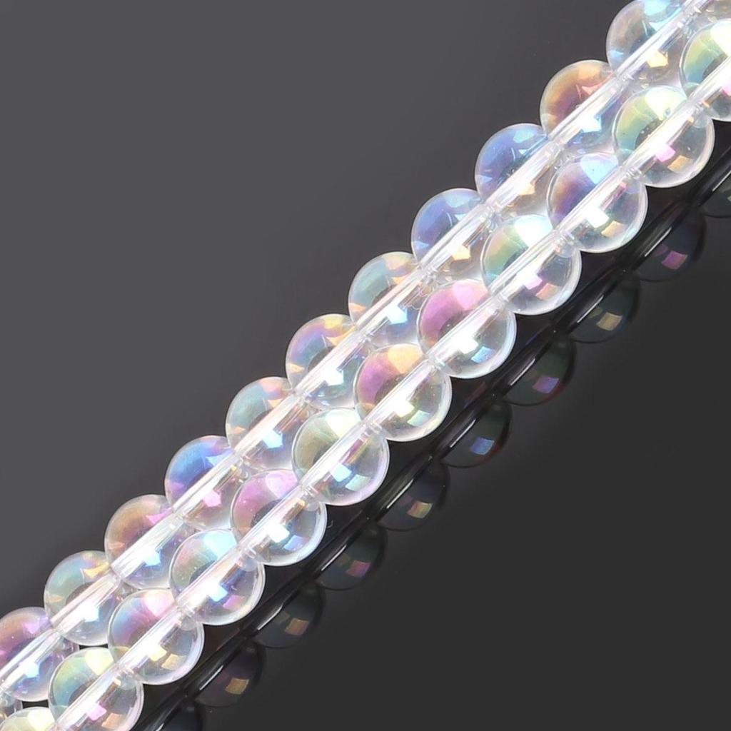 Высокое качество глянцевые прозрачные стеклянные бусины кристальные гладкие круглые бусины для изготовления ювелирных украшений DIY браслет ожерелье серьги