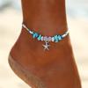 Starfish Pendant Anklets For Women Stone Beads Shell Anklet Bohemian Bracelets On Leg Ocean Jewelry