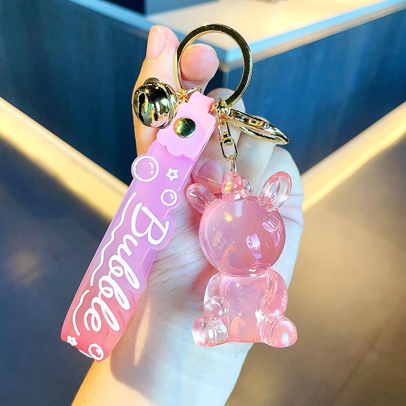 Colorful Resin Cartoon Keychains Bear And Rabbit Perfect For Party Favors