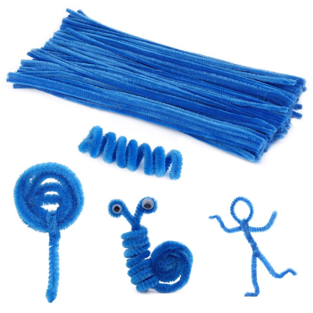 Fenrry 100PCS Pipe Cleaners Chenille Stem Solid Color Pipe Cleaners Set for Pipe Cleaners DIY Arts Crafts Decorations