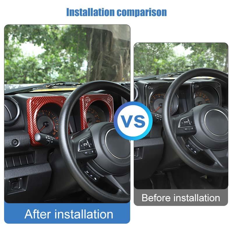  Декоративные наклейки на приборную панель автомобиля из АБС-пластика для Suzuki Jimny 2019, аксессуары для интерьера с принтом из углеродного волокна
