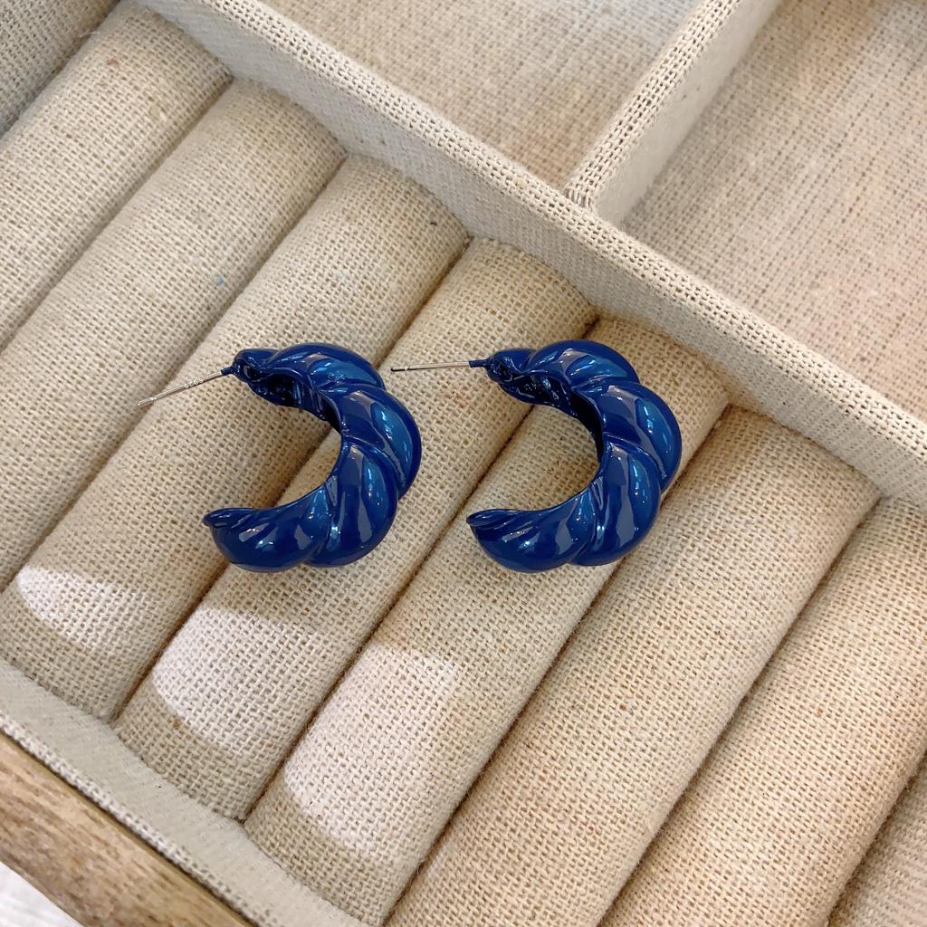 Color Simple High-End Button Edge High-End Fashionable Exquisite Design Fashion Earrings Earrings