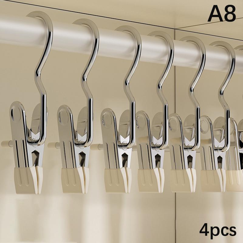 10 шт., зажим для одежды из нержавеющей стали, универсальный органайзер для обуви, прищепки для одежды, крючки для стирки, домашнее хранение одежды, полотенец
