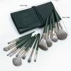 14Pcs Pro Makeup Brush Set - Soft Nylon Bristle Resin Rod Palm Brush Design for Flawless Foundation Eye Shadow Brow Application
