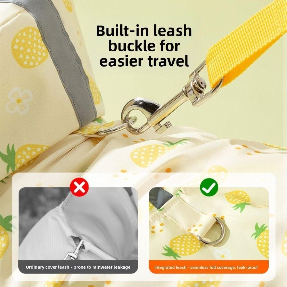 Waterproof Dog Rain Cloak Reflective Small Dog Clothes Stylish Four Leg Raincoat Corgi