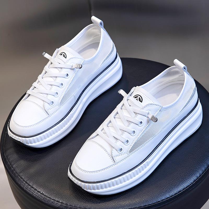 Leather Transparent Net Single Shoes Women's 2025 New Summer Breathable Fashion Casual Flat Women's Shoes Versatile Shallow Mouth Shoes Children