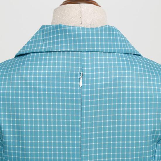 Женское вечернее платье в стиле ретро, ​​однобортное трапециевидное платье с большим отложным воротником, V-образным вырезом и клетчатым принтом, с высоким поясом и узкой талией, женское платье миди для выпускного вечера