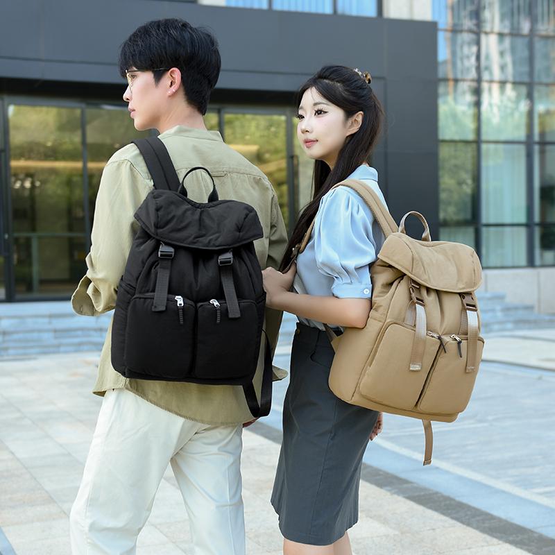 Commute Style Large Capacity Backpack Waterproof Lightweight Unisex Student Bookbag Travel Bag Casual Dual-Shoulder Bag