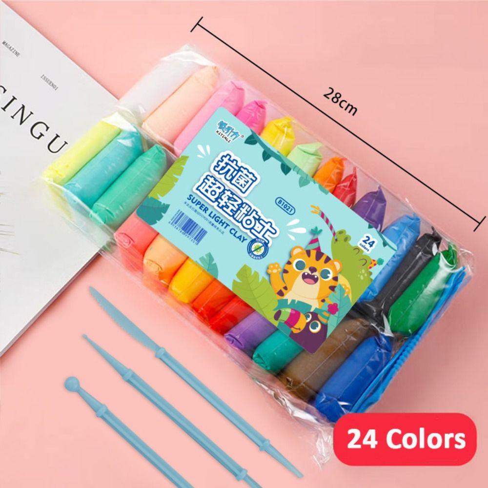 12/24/36pcs Ultra-Light Plasticine Modeling Clay Odorless Kids Polymer Clay Creative Play Dough