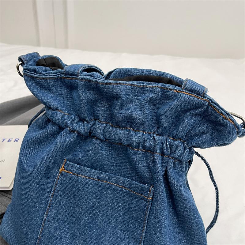 Джинсовая сумка Женская сумка на шнурке Сумка через плечо через плечо