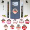 Valentine's Day Wooden Hanging Door Sign Decor, Heart Wedding Front Door Patio Gate Background Ornament