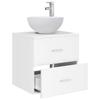Wall Mounted Washbasin Cabinet White 49.5 x 35 x 63 cm