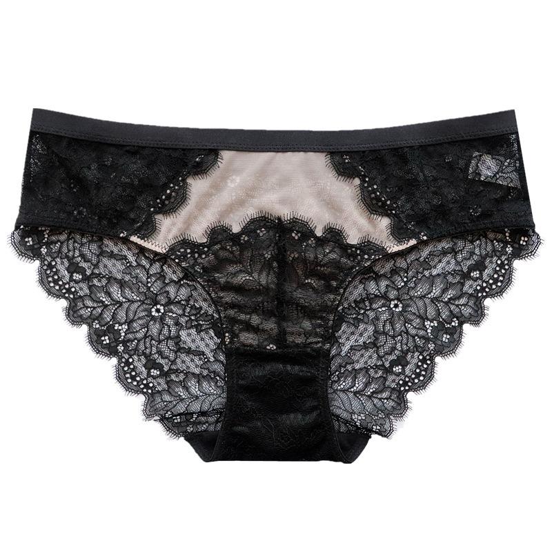 High-end Lace Sexy Women's Panties Low-rise Underwear Women's Hip Lift Breathable Women's Briefs Plus Size Pants