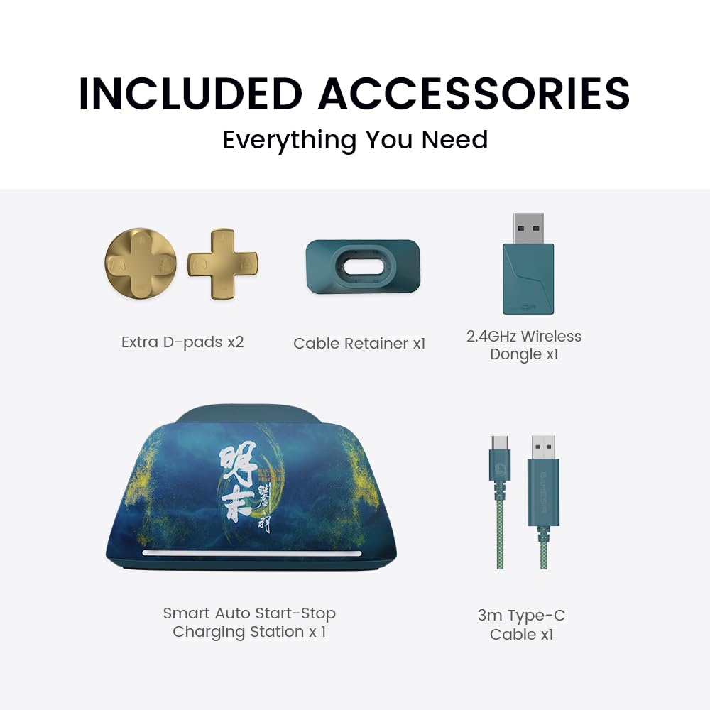 GameSir G7 Pro Wireless Game Three Connection Modes 1000Hz Polling Interchangeable Durable TMR Joysticks Hall Effect Compatible with and Includes