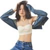 Women All Match Shirred Brassiere Gathered Push Up Underwear Comfortable Wireless Lingerie Ultra Thin Breathable Tube Top Bra