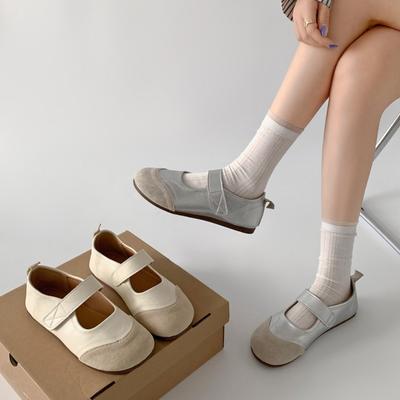 Ретро Туфли на плоской подошве с мелким носком Новая обувь на мягкой подошве