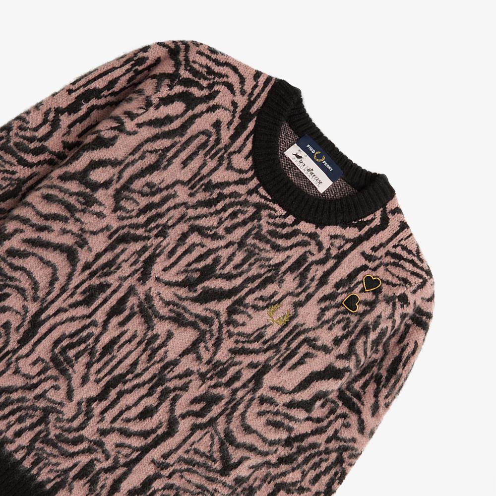 Fred Perry [Эми Уайнхаус] Вязаный джемпер в зебру (S51) Afpf2336557-S51