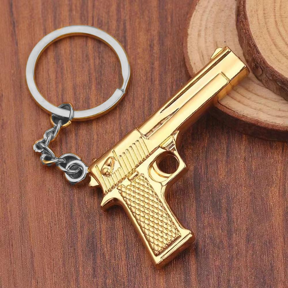 Брелок для ключей с пистолетом Desert Eagle, металлический кулон для ключей, автомобильный рюкзак, ключ для мужчин, женщин, пары, друзей, подарок, бутик