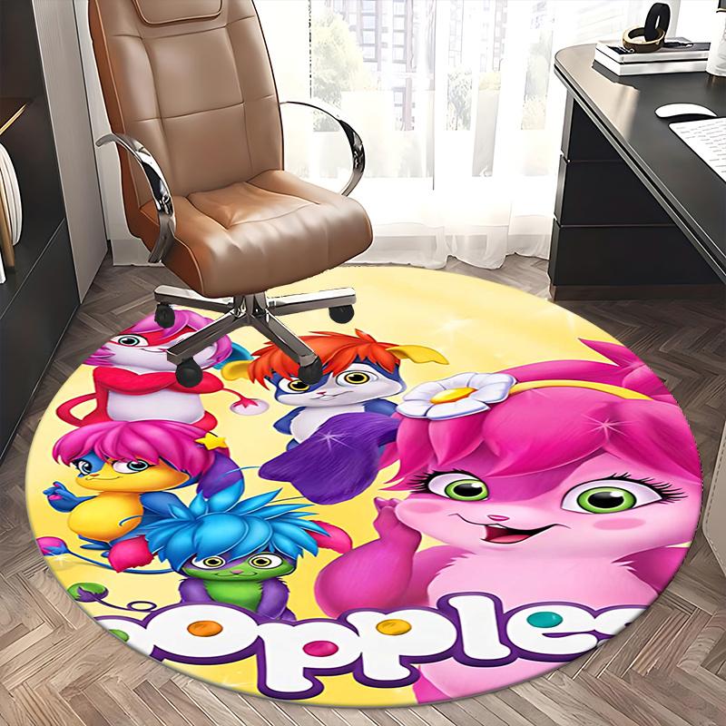 Popple Characters,Popple Friends Chair mat Round Rug Office carpet, Non slip, Suitable for Living Rooms, Bedrooms,Decor1205758a
