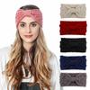 Wool Knitted Ear Warmer Hairband Headwear Women's Headband Cross Knot Hairband Head Wrap