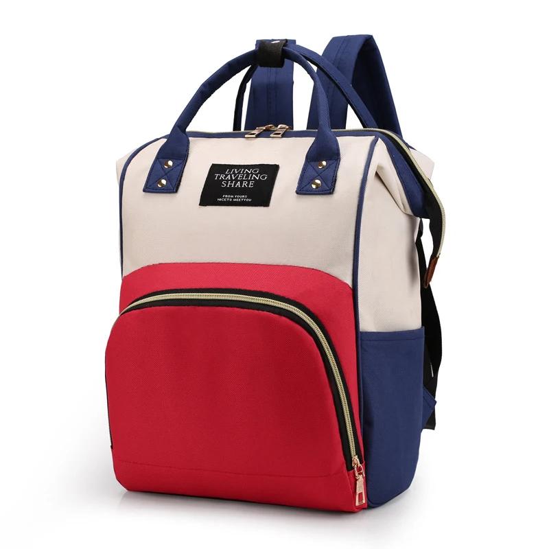 Large Capacity Canvas Mummy Bag Multifunctional Baby Bottle Thermal Insulation Travel Storage Bag Fashion Mummy Bag Hanging Bag