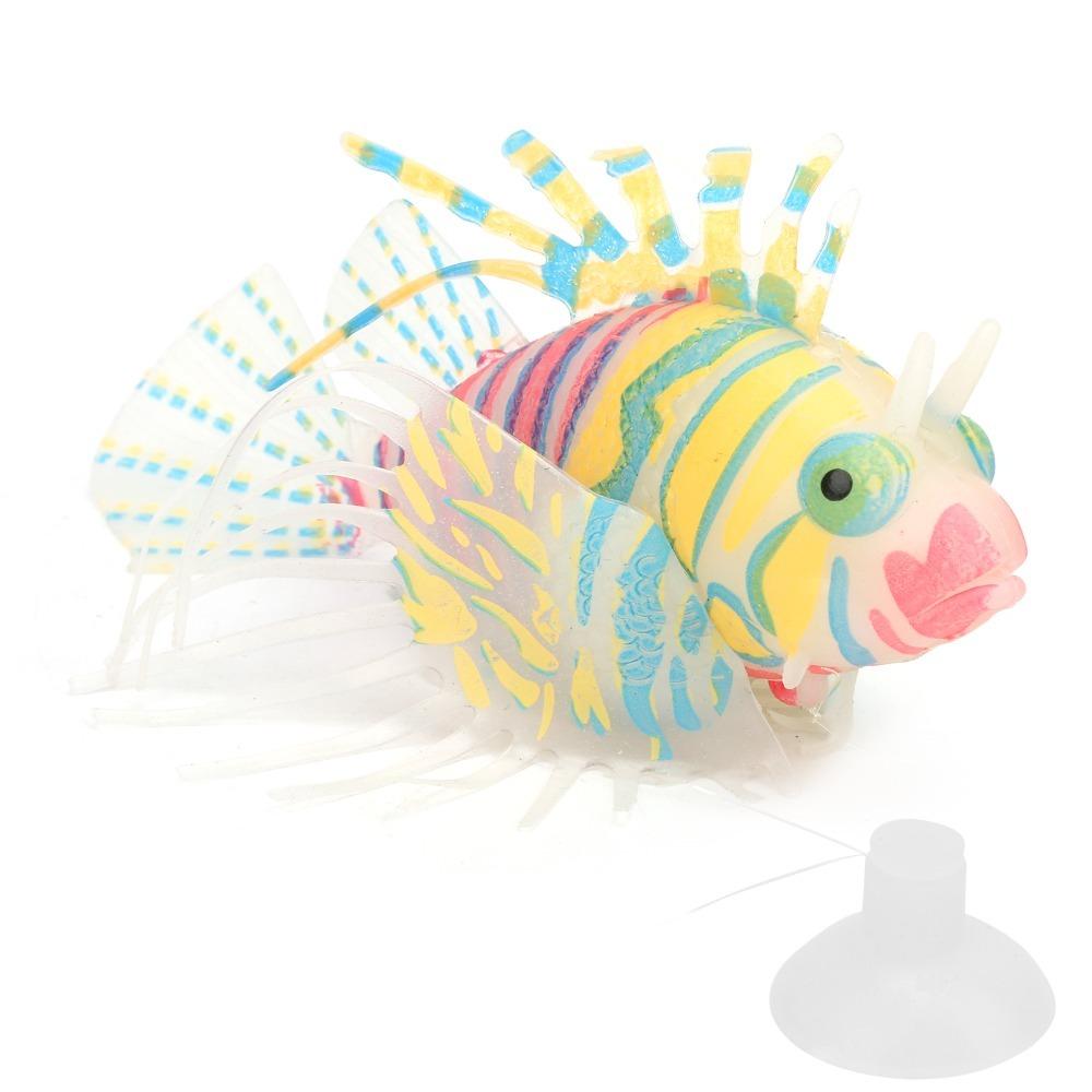 Suction Cup Artificial Glowing Fish Colorful Lifelike Texture Floating Fish Ornament Fluorescent Luminous