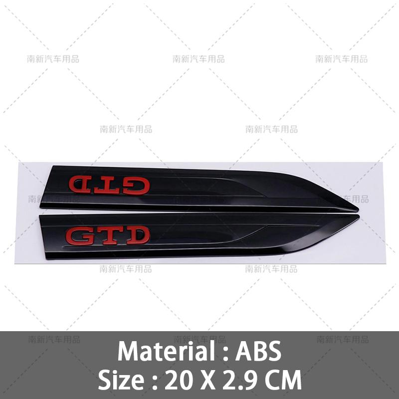 2026 Hot For Volkswagen VW 3D ABS  GTI GTD Emblem Badge Car Door Fender Stickers For  Volkswagen VW Golf 4 5 6 7 8 MK3 MK4 MK5 M
