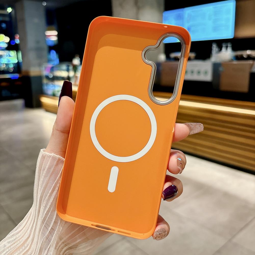 Жесткий чехол с тонким ощущением кожи и магнитной фиксацией для Samsung A17 A07 A56 A36 A26 A16 A06 Galaxy A55 A35 A25 A15 A05s A54 A34 A24 A14 A5