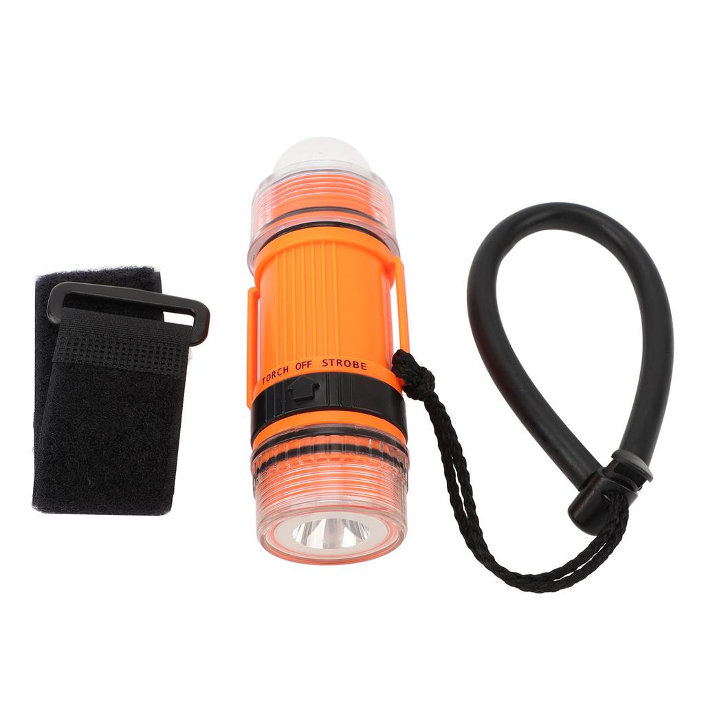 Dive Strobe Light Waterproof High Brightness LED Battery Powered Diving Signal Flashlight for Underwater Adventure