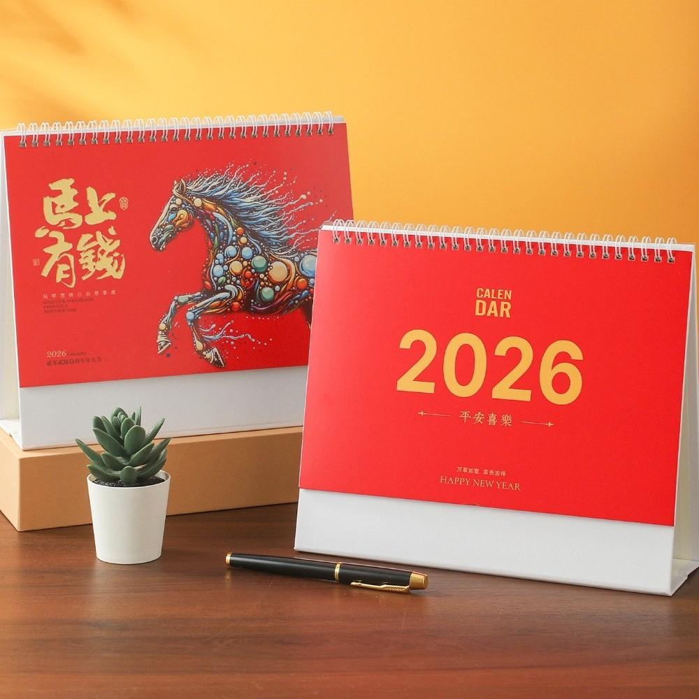 Chinese New Year Style 2026 Desk Calendar Month Date Display Monthly Planner Office Use