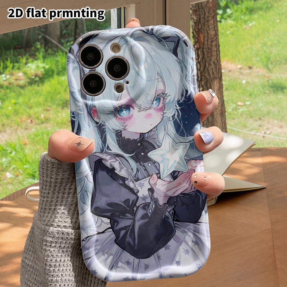 Чехол для телефона: 2D плоский дизайн, подходит для iPhone 12 Pro до 18, украшение для телефона, готический стиль со звездой, идеально для подарков на Хэллоуин и Рождество