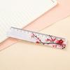 Flower Transparent Acrylic Ruler Girl Ins Multi-functional Creative Handbook Ruler Cartoon Student Stationery