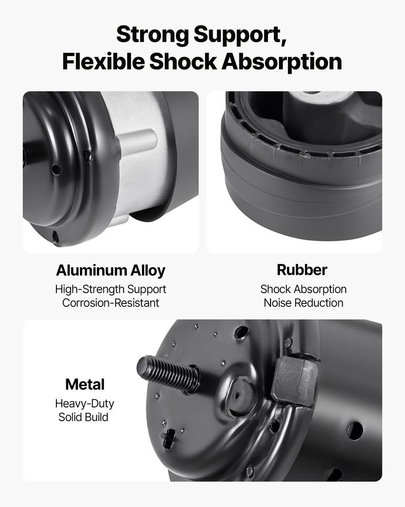 VEVOR Engine and Transmission Motor Mount Kit Replacement, Set of 4, Compatible with 2009–2017 Chevrolet Traverse 3.6L V6, Replace OE# A5548HY