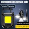 USB Rechargeable COB Work Light, Portable Multifunctional Flashlight Keychain Light, Outdoor Mini Lamp.