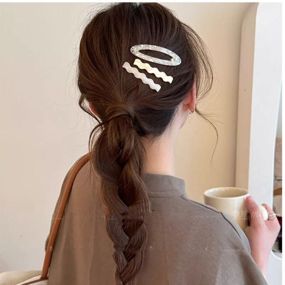 Duckbill Clip Acetate Hairpin Set Zinc Zinc Alloy Bangs Clip Creative Cute Hair Clip  Girls