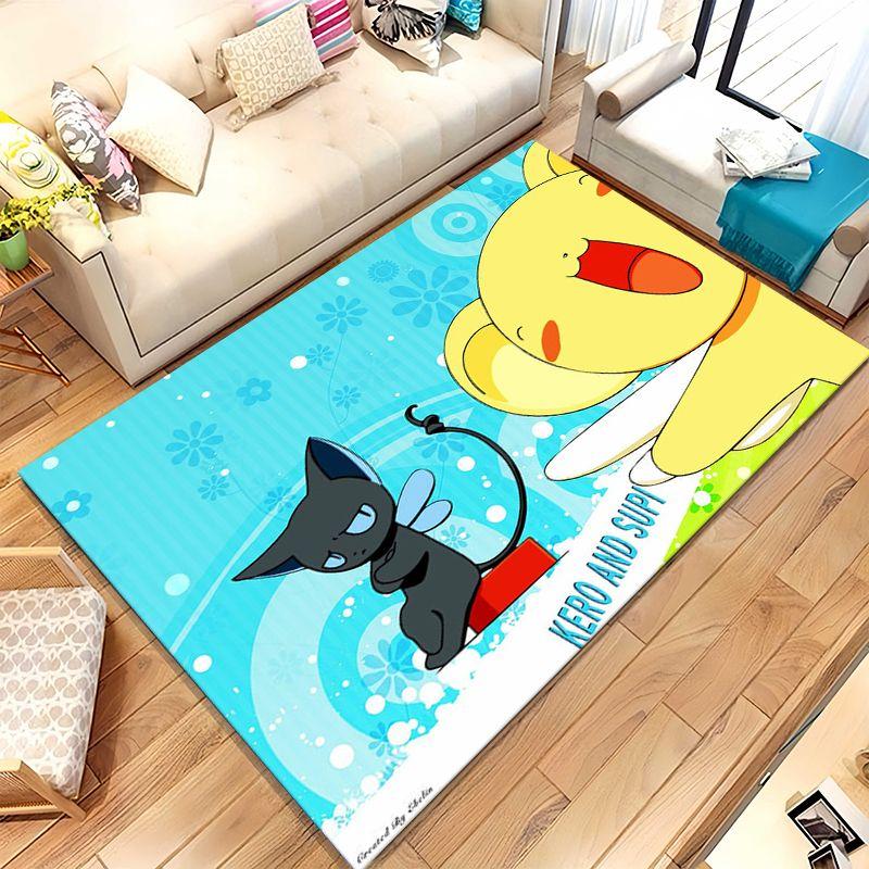 Cute Sakura Card Captor Girl Cartoon Living Room Non-Slip Area Rug Soft Carpet for Bedroom Kids Playroom Sofa,Home Decor Doormat